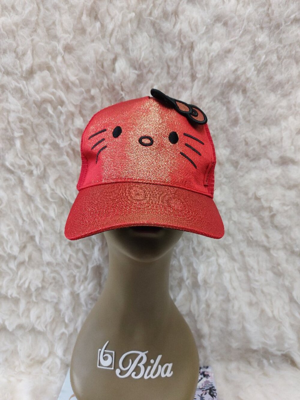 Hello Kitty by Sanrio Red Glittering Baseball Hat Cap